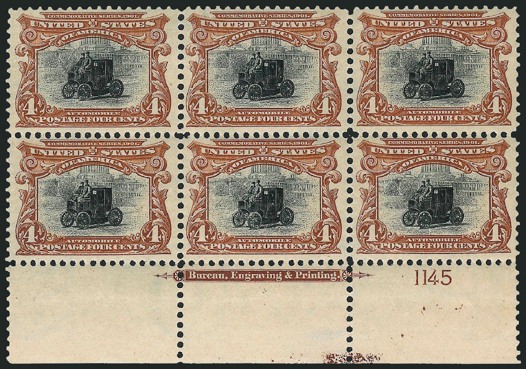 Price of US Stamp Scott Catalogue #296: 1901 4c Pan American Exposition. Robert Siegel Auction Galleries, Feb 2010, Sale 983, Lot 192