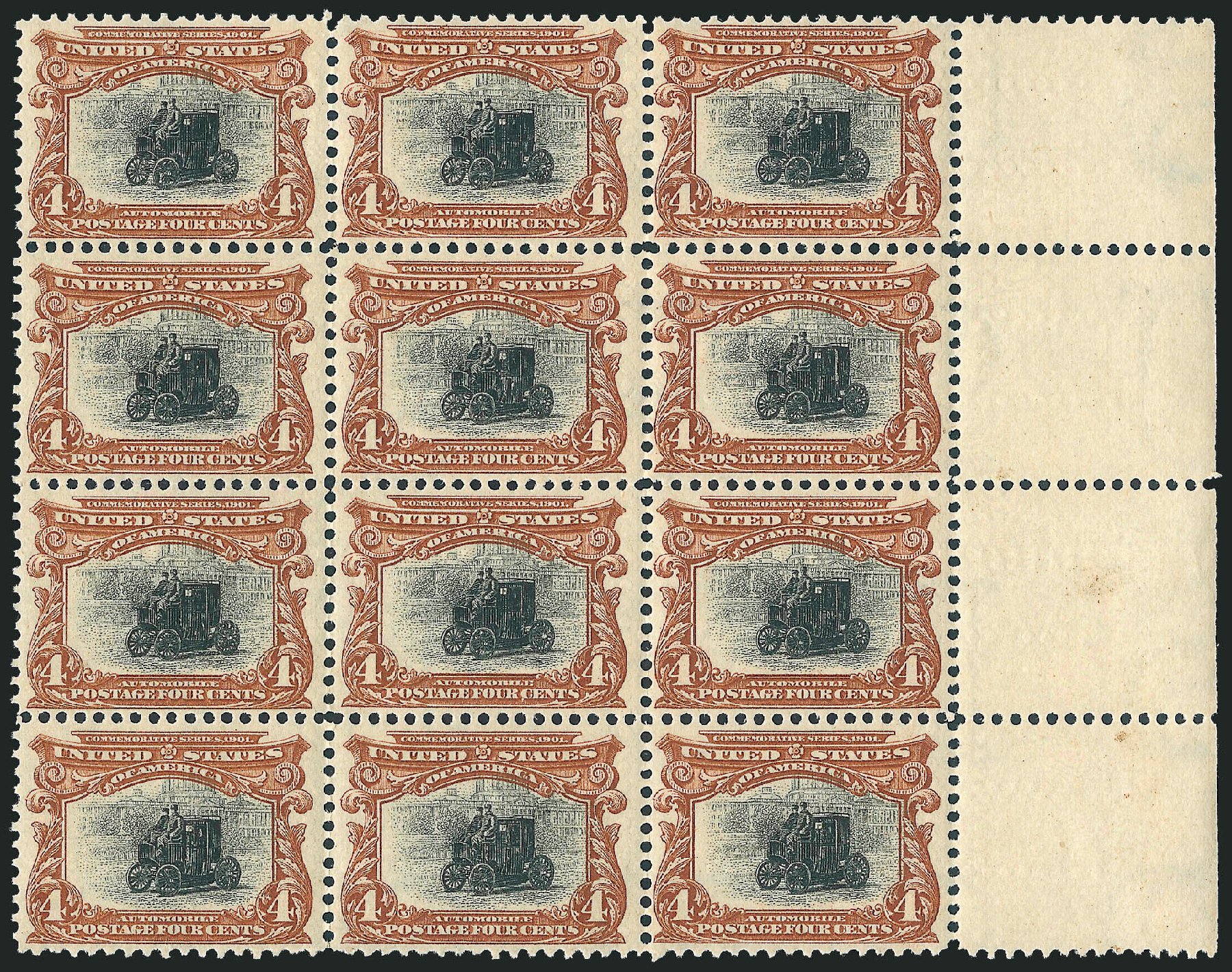 US Stamps Value Scott Catalogue 296 - 4c 1901 Pan American Exposition. Robert Siegel Auction Galleries, Oct 2010, Sale 997, Lot 5832