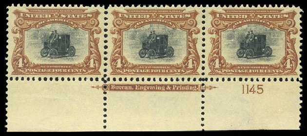 US Stamps Value Scott Catalogue #296: 1901 4c Pan American Exposition. Matthew Bennett International, Sep 2010, Sale 331, Lot 673