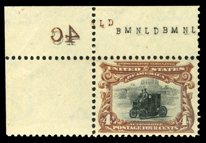 Values of US Stamps Scott Catalogue #296: 1901 4c Pan American Exposition. Cherrystone Auctions, Jul 2013, Sale 201307, Lot 103