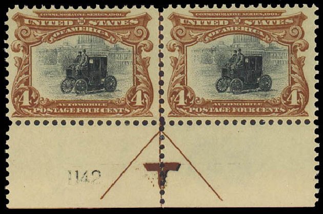 US Stamp Prices Scott Catalog # 296 - 4c 1901 Pan American Exposition. Daniel Kelleher Auctions, Jun 2012, Sale 630, Lot 1683