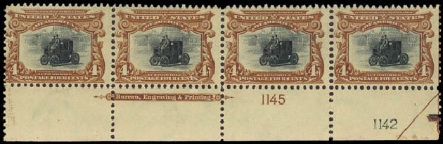 US Stamps Price Scott Catalog 296 - 1901 4c Pan American Exposition. Daniel Kelleher Auctions, Aug 2012, Sale 631, Lot 1043