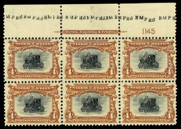 US Stamps Value Scott Catalog 296 - 1901 4c Pan American Exposition. Daniel Kelleher Auctions, May 2014, Sale 652, Lot 463
