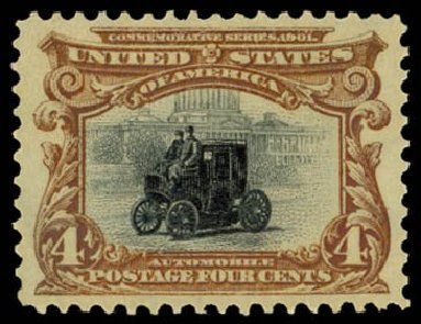 US Stamp Values Scott # 296: 1901 4c Pan American Exposition. Daniel Kelleher Auctions, May 2014, Sale 653, Lot 2203