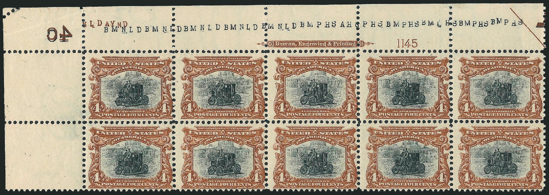 US Stamps Value Scott Catalog #296 - 4c 1901 Pan American Exposition. Robert Siegel Auction Galleries, Dec 2010, Sale 1000, Lot 1173