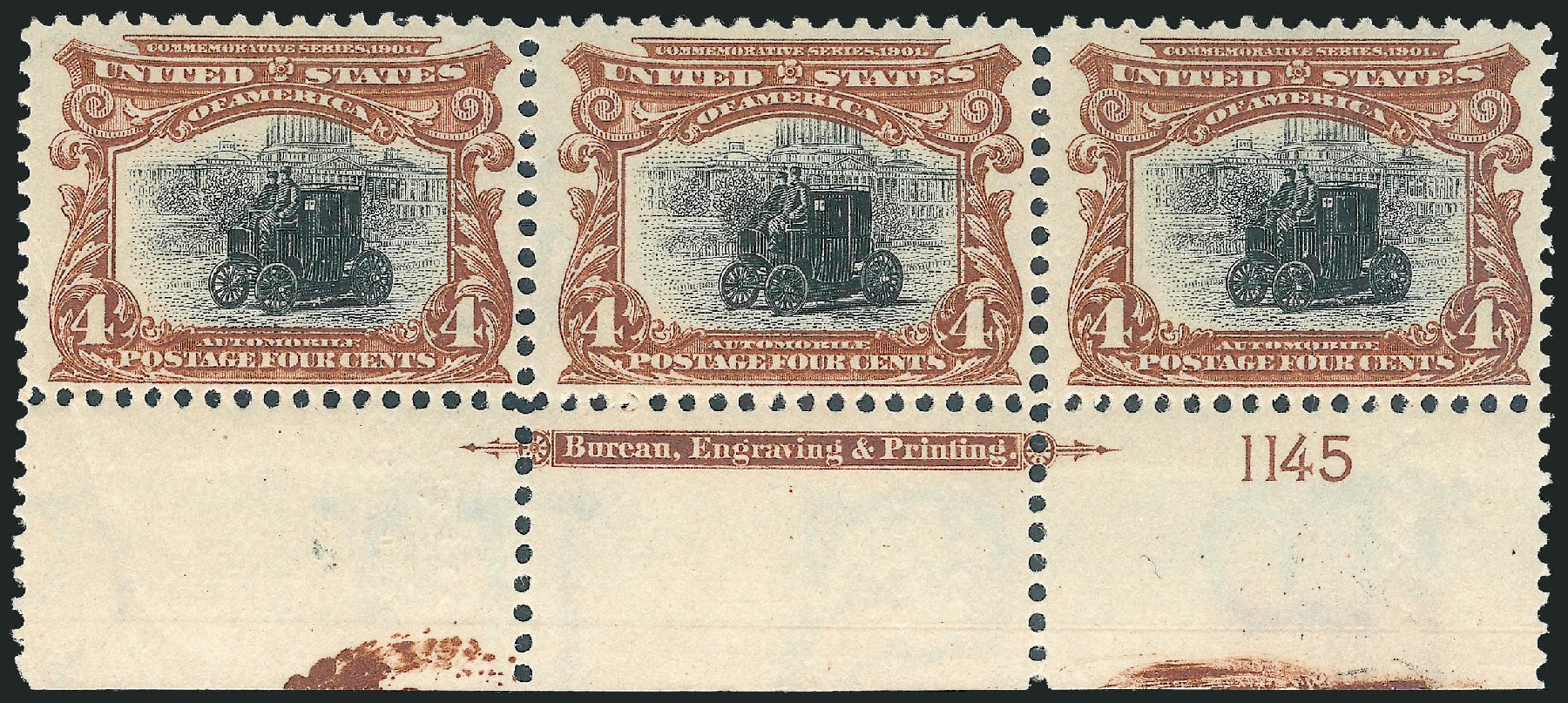 Values of US Stamp Scott Catalog #296 - 4c 1901 Pan American Exposition. Robert Siegel Auction Galleries, Jun 2011, Sale 1011, Lot 663