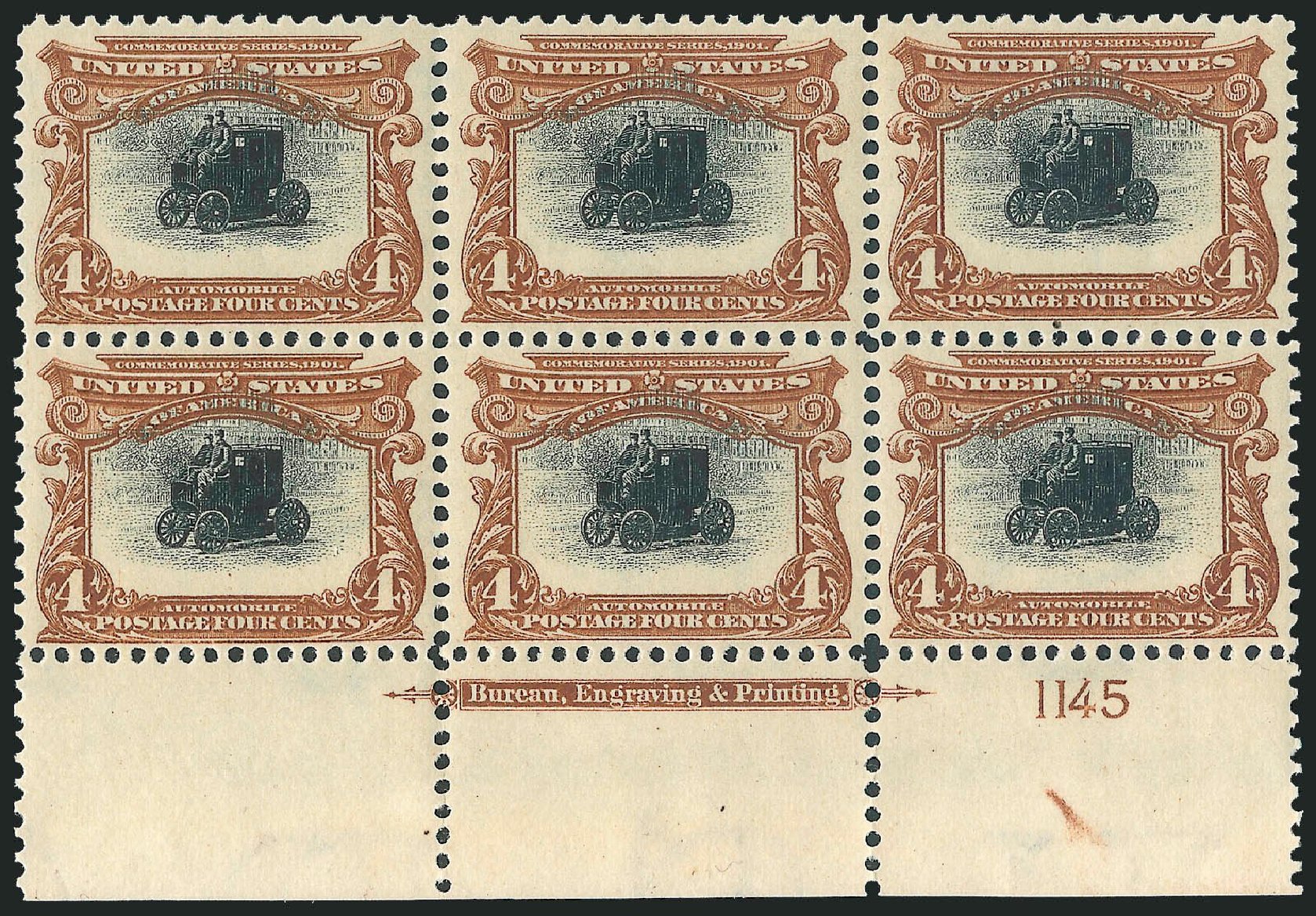 Costs of US Stamps Scott Cat. 296 - 4c 1901 Pan American Exposition. Robert Siegel Auction Galleries, Mar 2013, Sale 1040, Lot 1633