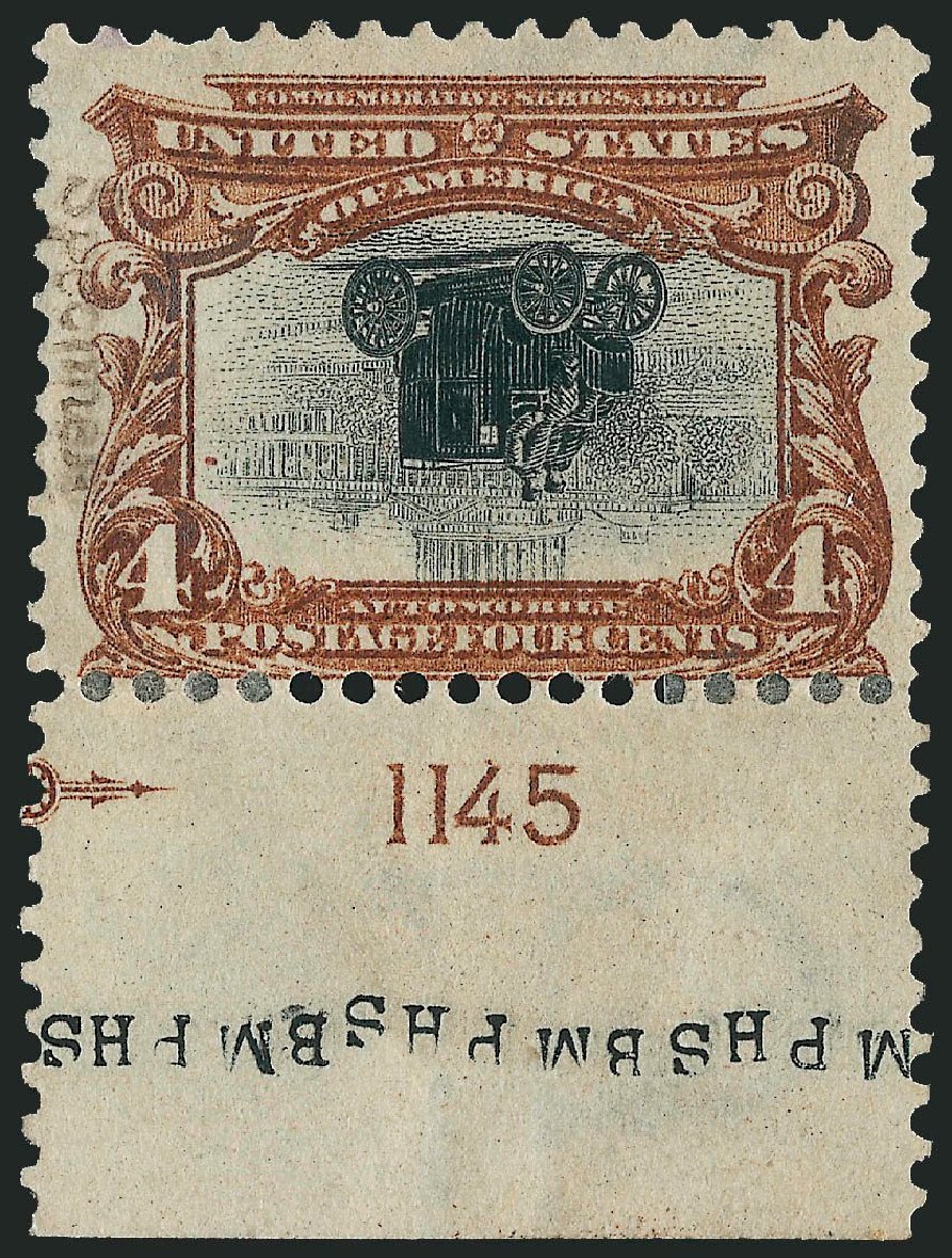 Value of US Stamp Scott Cat. # 296: 1901 4c Pan American Exposition. Robert Siegel Auction Galleries, Dec 2014, Sale 1090, Lot 1433