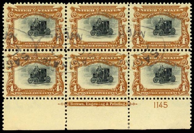 Value of US Stamps Scott Cat. #296 - 4c 1901 Pan American Exposition. Daniel Kelleher Auctions, Apr 2013, Sale 636, Lot 256