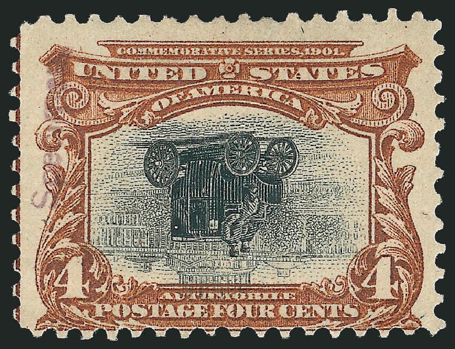 US Stamp Value Scott #296 - 1901 4c Pan American Exposition. Robert Siegel Auction Galleries, Dec 2012, Sale 1037, Lot 1956