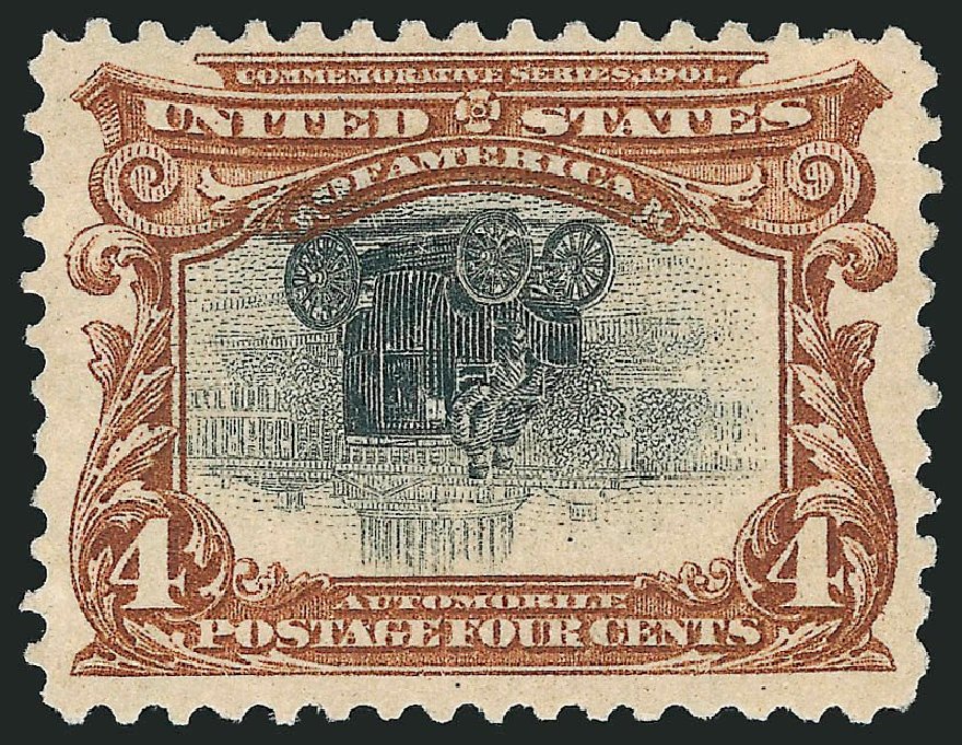 Values of US Stamp Scott Catalog # 296 - 4c 1901 Pan American Exposition. Robert Siegel Auction Galleries, Apr 2014, Sale 1068, Lot 216