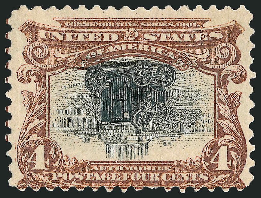 US Stamps Values Scott Catalog # 296: 4c 1901 Pan American Exposition. Robert Siegel Auction Galleries, Oct 2008, Sale 963, Lot 916