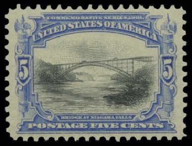 US Stamps Value Scott Cat. # 297: 1901 5c Pan American Exposition. H.R. Harmer, May 2014, Sale 3005, Lot 1227