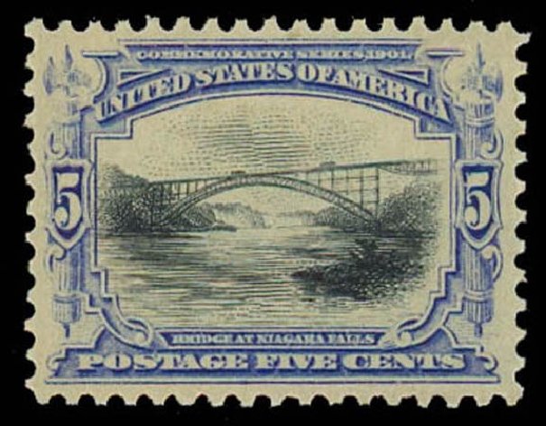 US Stamp Values Scott Catalog # 297 - 1901 5c Pan American Exposition. Daniel Kelleher Auctions, Oct 2011, Sale 626, Lot 287