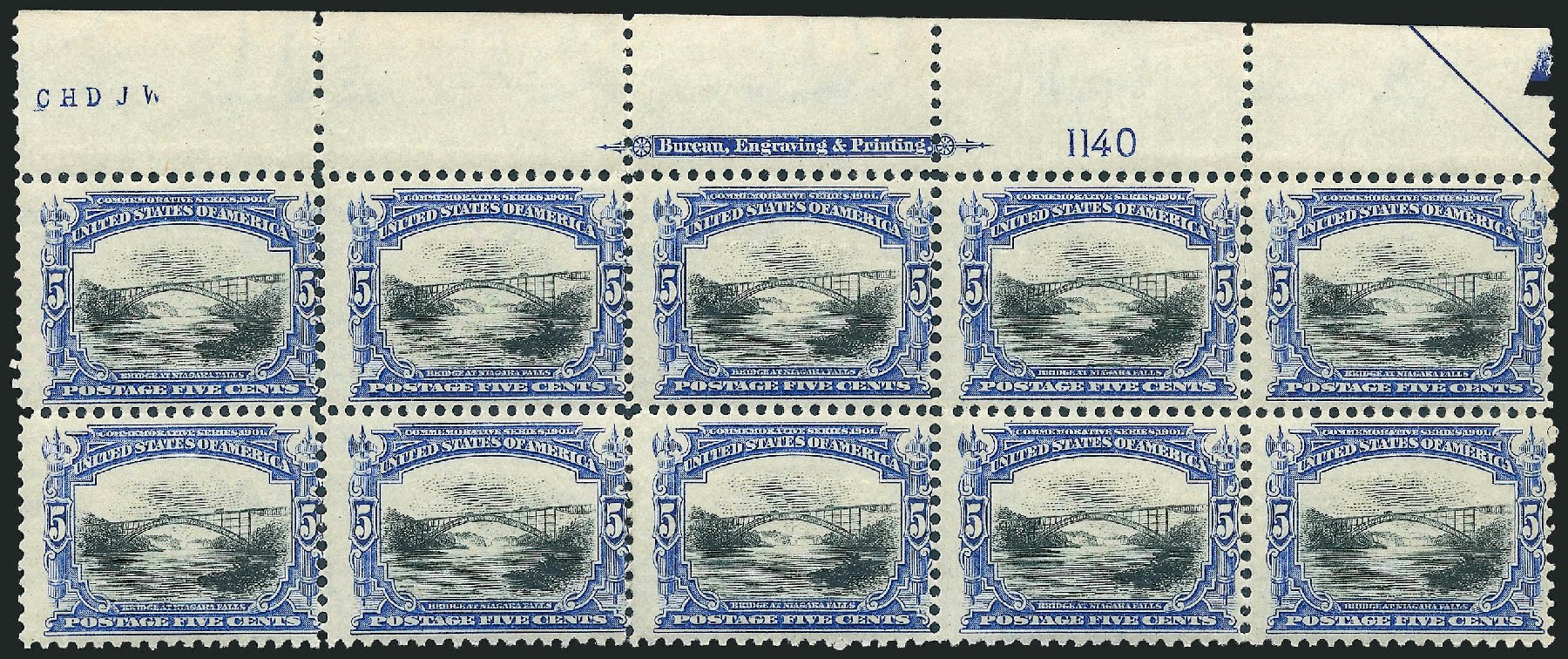 Cost of US Stamp Scott Catalog # 297 - 5c 1901 Pan American Exposition. Robert Siegel Auction Galleries, Apr 2009, Sale 971, Lot 1367