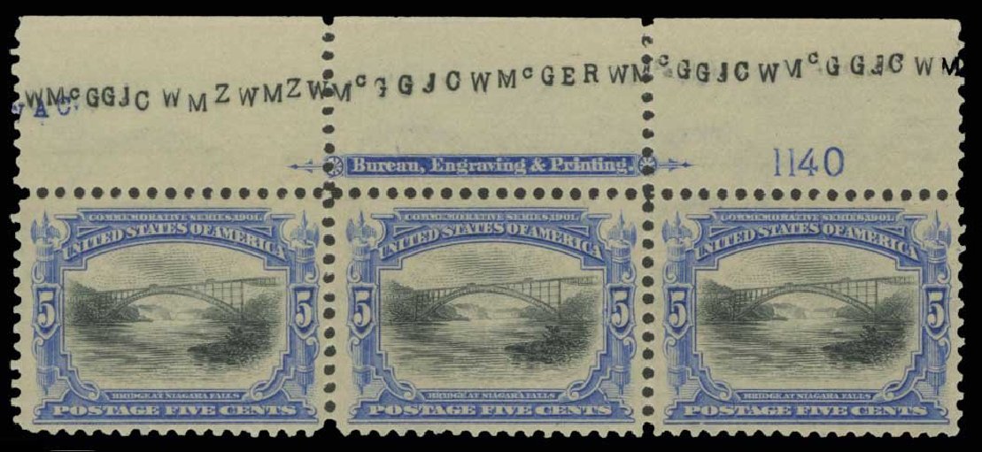 US Stamps Values Scott Cat. # 297 - 5c 1901 Pan American Exposition. H.R. Harmer, May 2014, Sale 3005, Lot 1228
