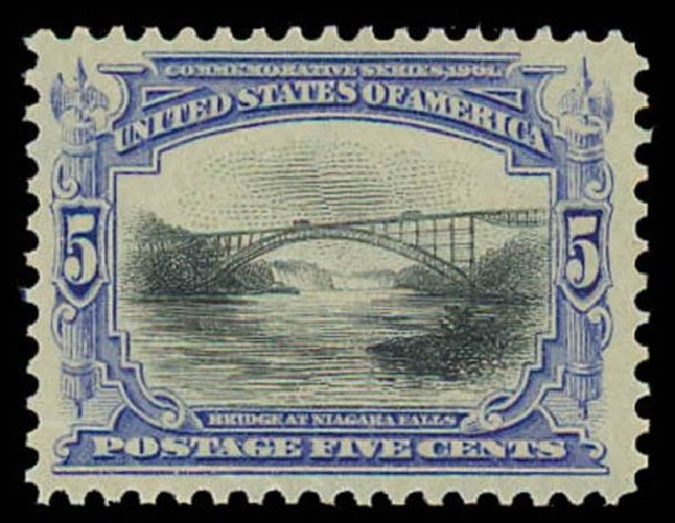Values of US Stamp Scott Cat. 297 - 5c 1901 Pan American Exposition. Daniel Kelleher Auctions, Oct 2011, Sale 626, Lot 288