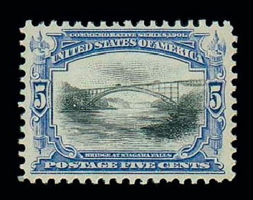 US Stamps Values Scott Catalogue #297: 1901 5c Pan American Exposition. Matthew Bennett International, Jun 2007, Sale 319, Lot 1329