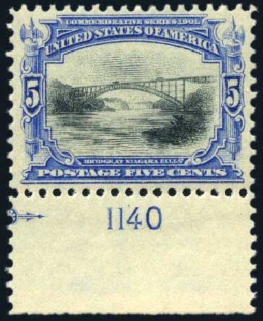 US Stamps Value Scott Catalogue 297: 1901 5c Pan American Exposition. Harmer-Schau Auction Galleries, Feb 2010, Sale 84, Lot 1509