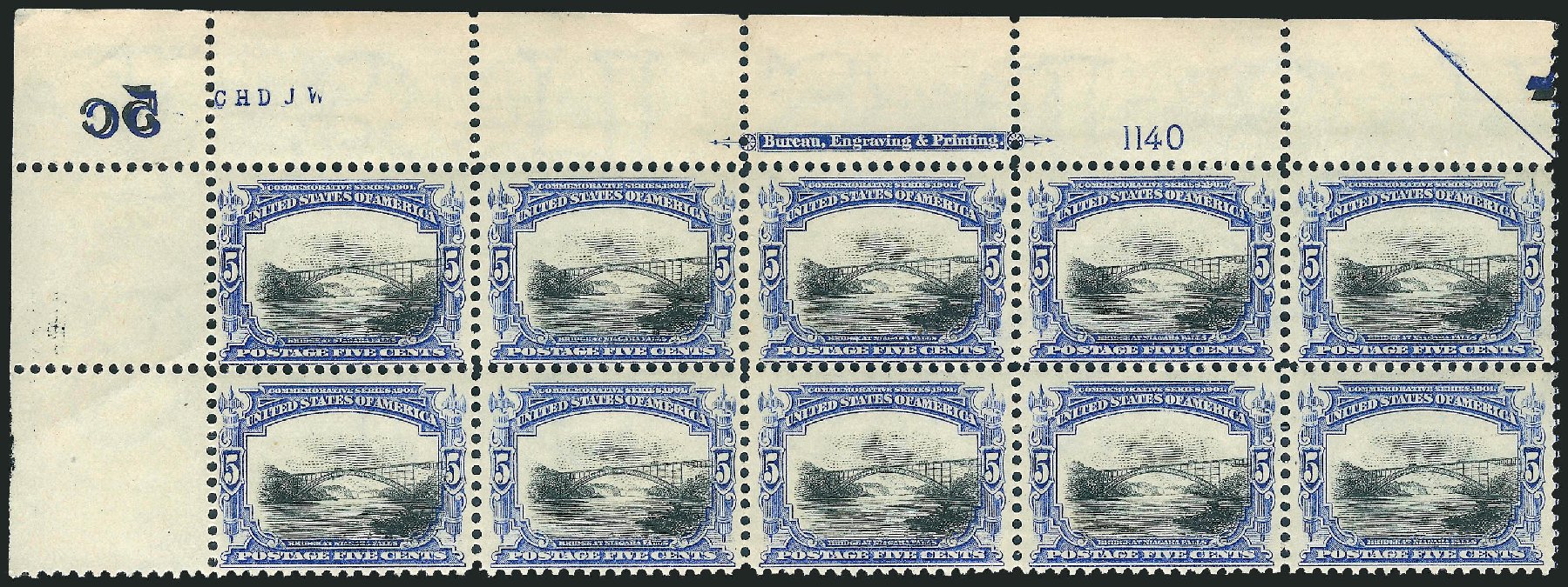 Cost of US Stamps Scott Catalog 297 - 1901 5c Pan American Exposition. Robert Siegel Auction Galleries, Sep 2009, Sale 976, Lot 1839