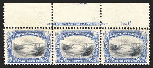 Cost of US Stamp Scott 297: 1901 5c Pan American Exposition. Spink Shreves Galleries, Mar 2013, Sale 142, Lot 299