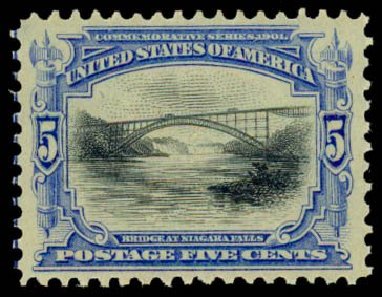 US Stamps Value Scott Catalog # 297 - 5c 1901 Pan American Exposition. Daniel Kelleher Auctions, Sep 2013, Sale 639, Lot 3394