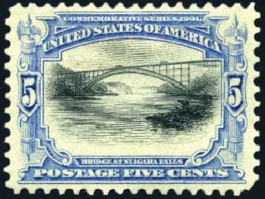 US Stamps Value Scott Catalog 297 - 1901 5c Pan American Exposition. Harmer-Schau Auction Galleries, Mar 2011, Sale 89, Lot 286