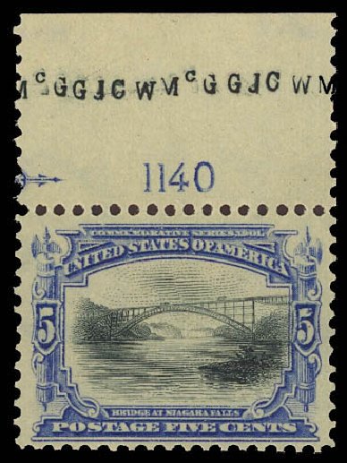 Costs of US Stamps Scott Catalogue # 297 - 1901 5c Pan American Exposition. Daniel Kelleher Auctions, Aug 2012, Sale 631, Lot 1046