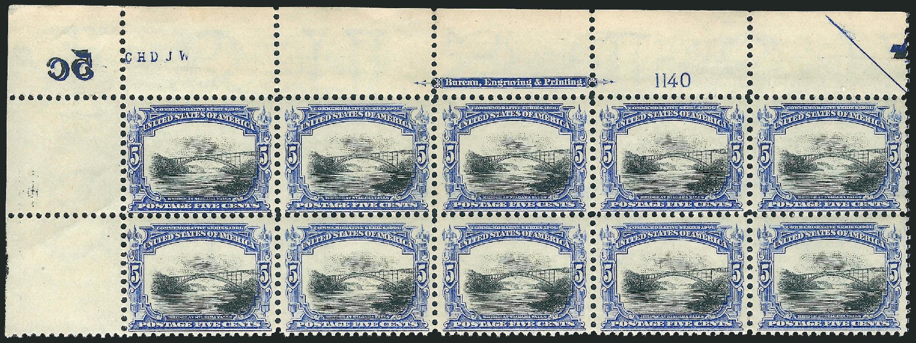 Prices of US Stamp Scott Catalogue #297: 1901 5c Pan American Exposition. Robert Siegel Auction Galleries, Apr 2009, Sale 971, Lot 1366