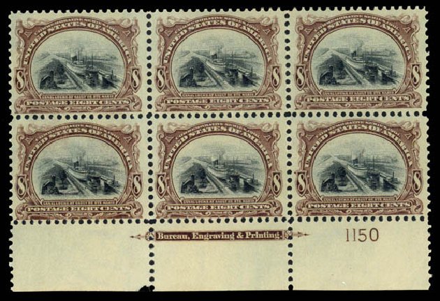 US Stamps Value Scott Catalog 298 - 8c 1901 Pan American Exposition. Daniel Kelleher Auctions, Mar 2014, Sale 648, Lot 2217