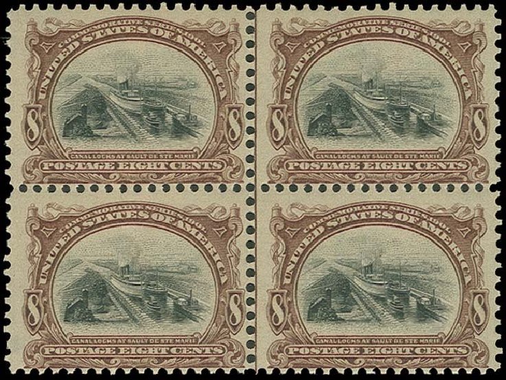 Costs of US Stamps Scott Catalogue # 298: 8c 1901 Pan American Exposition. H.R. Harmer, Oct 2014, Sale 3006, Lot 1308