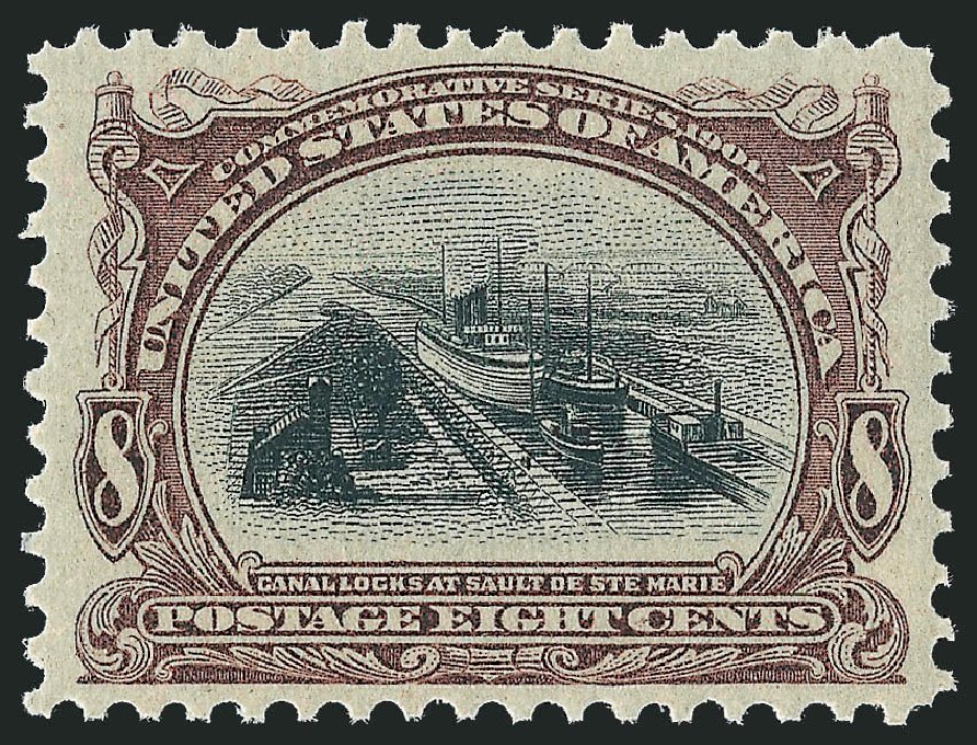 Cost of US Stamps Scott 298: 1901 8c Pan American Exposition. Robert Siegel Auction Galleries, Oct 2010, Sale 997, Lot 5838
