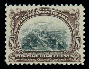 Cost of US Stamps Scott Catalog #298 - 8c 1901 Pan American Exposition. Matthew Bennett International, Oct 2007, Sale 322, Lot 2149