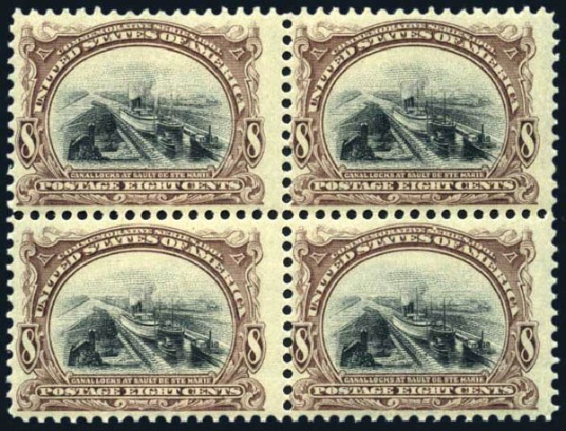 Values of US Stamp Scott Cat. 298 - 8c 1901 Pan American Exposition. Harmer-Schau Auction Galleries, Jun 2008, Sale 78, Lot 1499