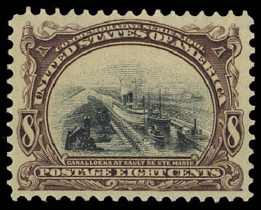 Value of US Stamps Scott #298: 1901 8c Pan American Exposition. Daniel Kelleher Auctions, Apr 2012, Sale 629, Lot 279