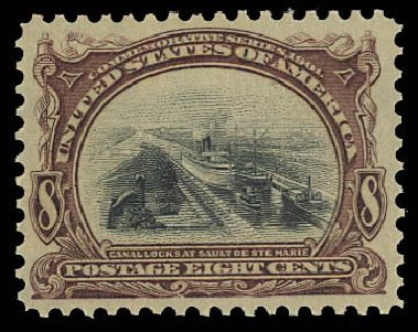 Values of US Stamp Scott 298: 1901 8c Pan American Exposition. Daniel Kelleher Auctions, Oct 2012, Sale 632, Lot 1219