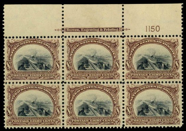 Price of US Stamps Scott #298 - 1901 8c Pan American Exposition. Daniel Kelleher Auctions, May 2014, Sale 653, Lot 2399