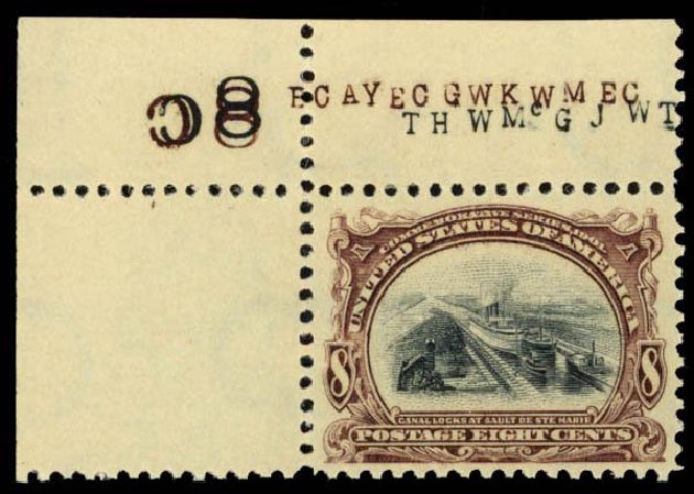 Values of US Stamp Scott Catalogue # 298 - 1901 8c Pan American Exposition. Daniel Kelleher Auctions, Oct 2014, Sale 660, Lot 2299