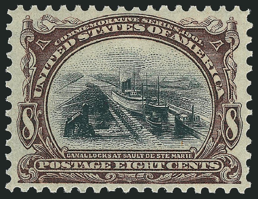 Value of US Stamp Scott Cat. # 298: 1901 8c Pan American Exposition. Robert Siegel Auction Galleries, Oct 2012, Sale 1033, Lot 4169
