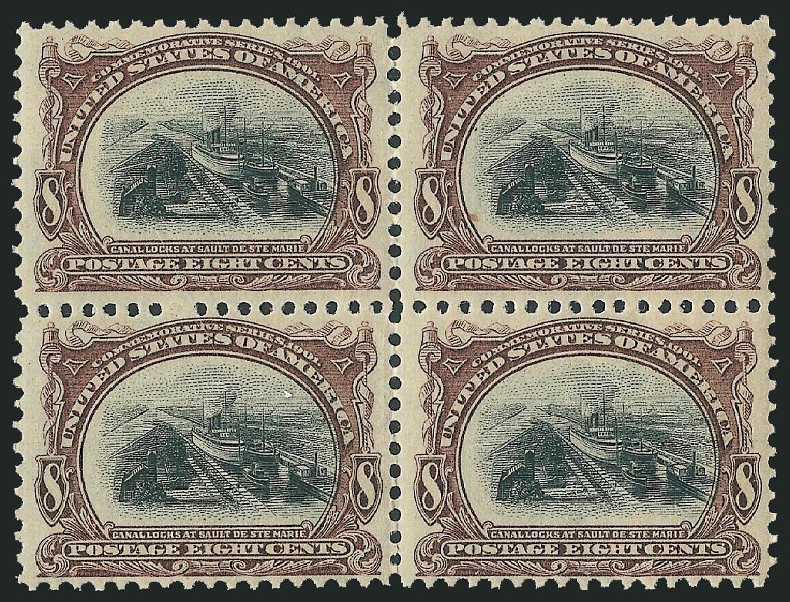 Prices of US Stamps Scott Cat. 298: 1901 8c Pan American Exposition. Robert Siegel Auction Galleries, Jul 2013, Sale 1050, Lot 459