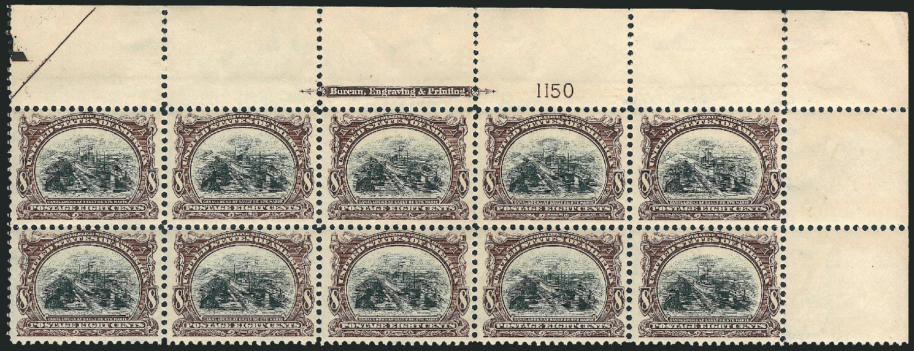 US Stamps Values Scott Cat. # 298 - 1901 8c Pan American Exposition. Robert Siegel Auction Galleries, Apr 2009, Sale 971, Lot 1369