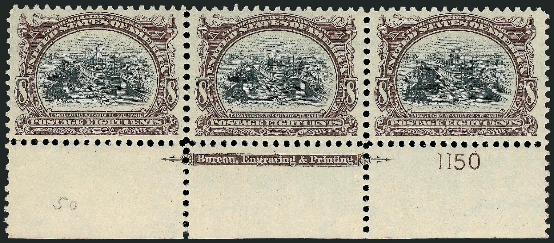 US Stamp Values Scott # 298 - 8c 1901 Pan American Exposition. Robert Siegel Auction Galleries, Jun 2009, Sale 975, Lot 1649