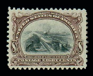 US Stamp Prices Scott 298: 1901 8c Pan American Exposition. Matthew Bennett International, Jun 2007, Sale 319, Lot 1330