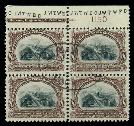 Costs of US Stamp Scott #298: 8c 1901 Pan American Exposition. Matthew Bennett International, Dec 2007, Sale 325, Lot 1900