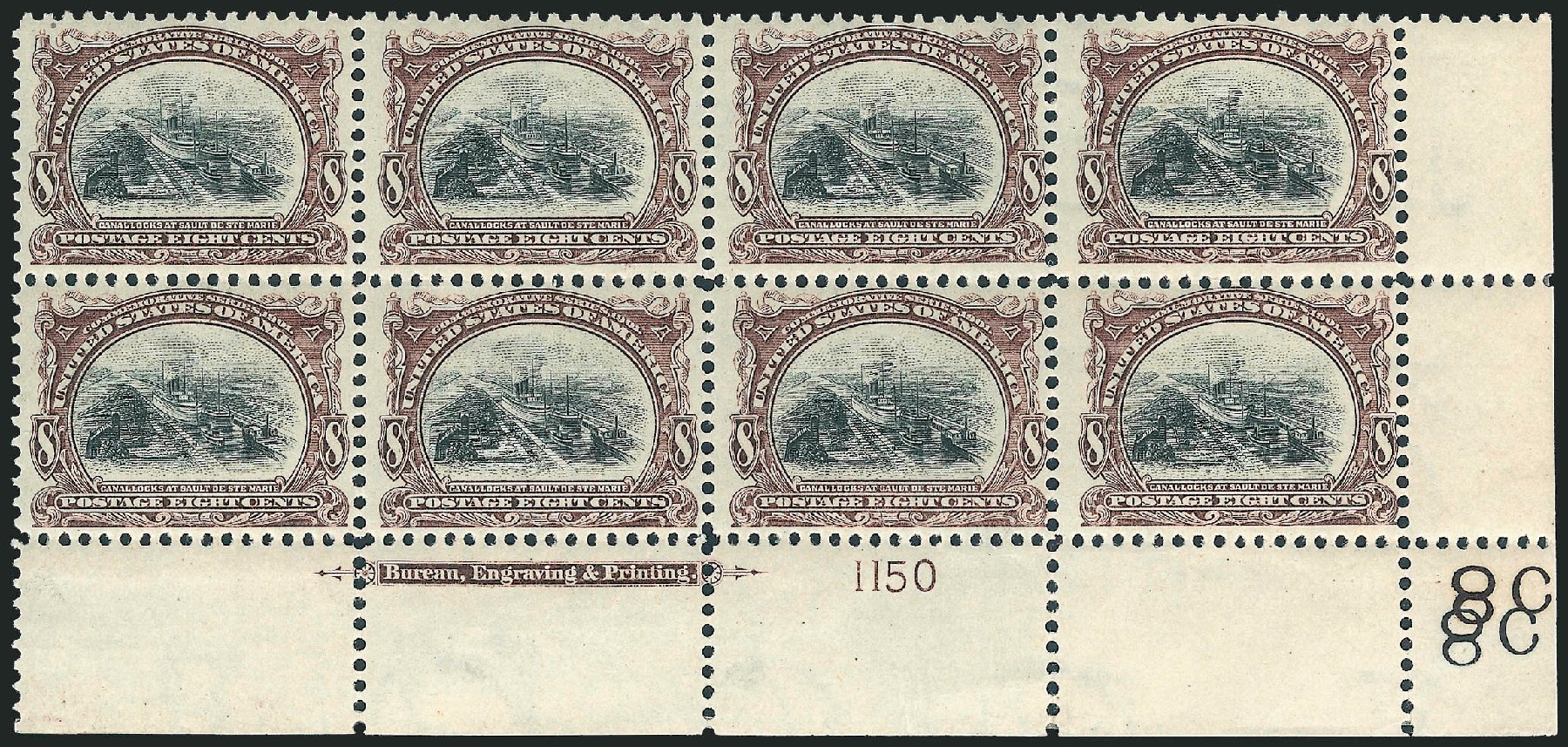 Price of US Stamp Scott Cat. 298: 8c 1901 Pan American Exposition. Robert Siegel Auction Galleries, Apr 2009, Sale 971, Lot 1370