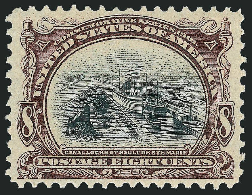US Stamps Prices Scott Cat. #298: 8c 1901 Pan American Exposition. Robert Siegel Auction Galleries, Mar 2011, Sale 1007, Lot 2581