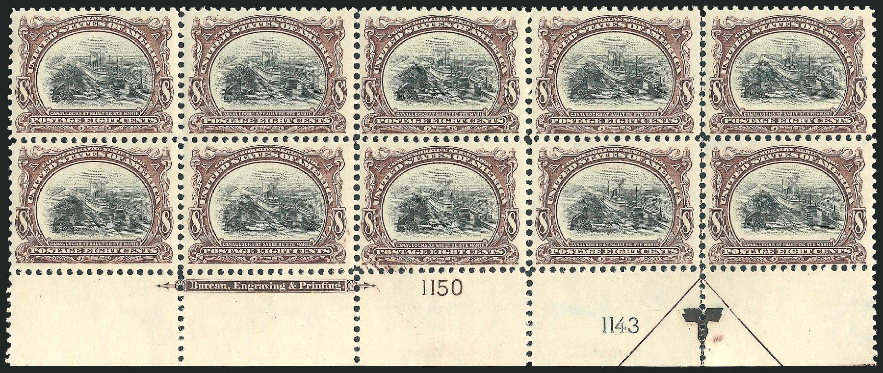 Prices of US Stamps Scott Cat. # 298 - 8c 1901 Pan American Exposition. Robert Siegel Auction Galleries, Mar 2013, Sale 1040, Lot 1641