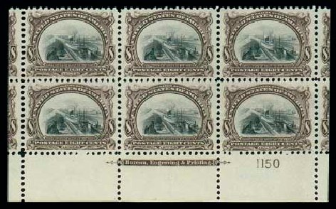 Cost of US Stamp Scott Catalog 298 - 8c 1901 Pan American Exposition. Matthew Bennett International, Dec 2007, Sale 324, Lot 1174