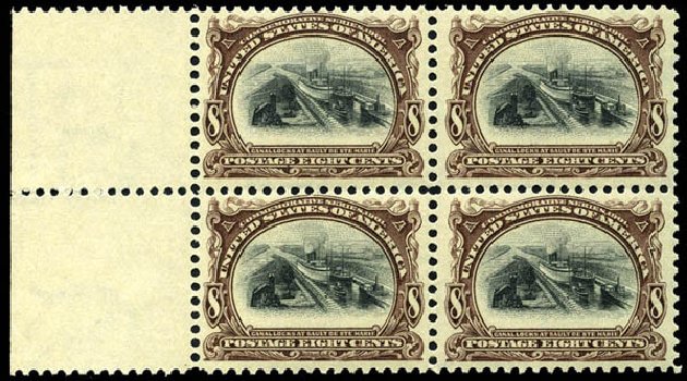 Value of US Stamp Scott Catalog 298: 8c 1901 Pan American Exposition. Matthew Bennett International, Jun 2008, Sale 328, Lot 834