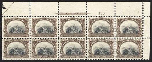 Costs of US Stamp Scott Catalogue #298: 1901 8c Pan American Exposition. Spink Shreves Galleries, Mar 2013, Sale 142, Lot 304